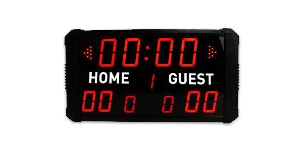 足球比賽計時計分器是如何顯示得分？