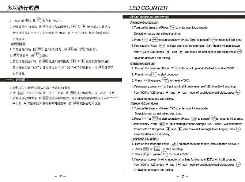 2-4位中英文說明書
